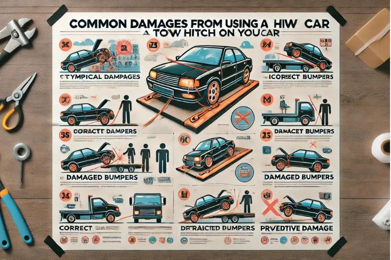 Daños comunes al usar un remolque en tu coche